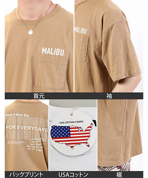 TopIsm(トップイズム)/USAコットン 綿100％ ポケット付き 半袖 Tシャツ/img17