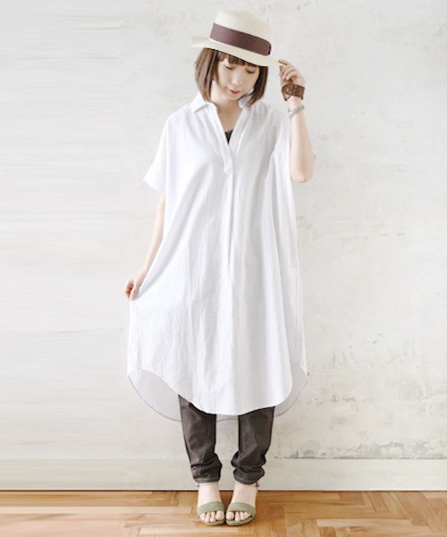 選べる2type！スキッパー＆ベーシックシャツワンピース ワンピース シャツワンピース レディース 春夏 シャツワンピ ロング ロング丈 ロングワンピ スキッパ 人気・おすすめ｜売れ筋商品・話題商品におすすめ コスパ重視 安心配送 スピーディーにお届け