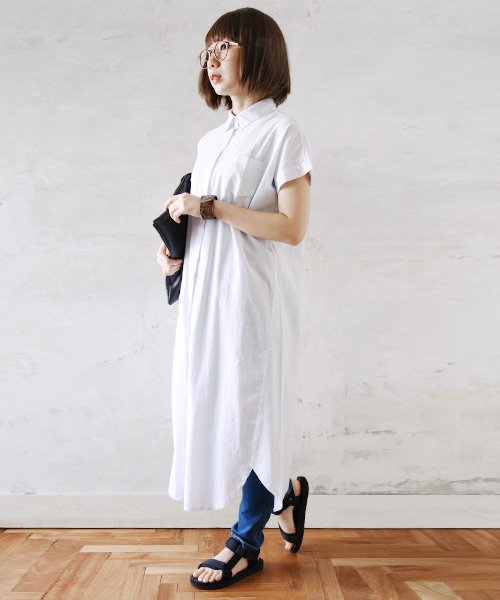 選べる2type！スキッパー＆ベーシックシャツワンピース ワンピース シャツワンピース レディース 春夏 シャツワンピ ロング ロング丈 ロングワンピ スキッパ 人気・おすすめ｜売れ筋商品・話題商品におすすめ コスパ重視 安心配送 スピーディーにお届け