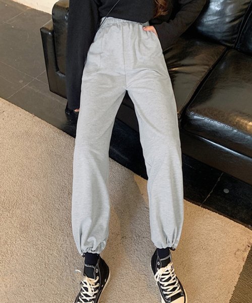 セール スウェットパンツ レディース ハイウエスト カジュアル おしゃれ ゆるパンツ 運動ズボン 束脚 ミニミニストア Miniministore Magaseek