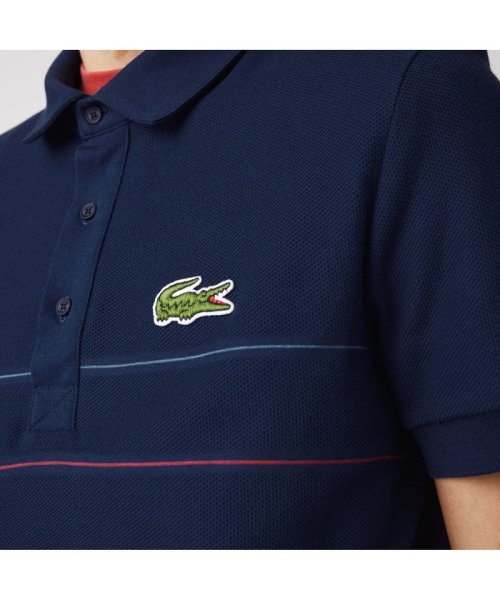 LACOSTE Mens(ラコステ　メンズ)/切り替えピンボーダーオーガニックコットンポロシャツ/img08