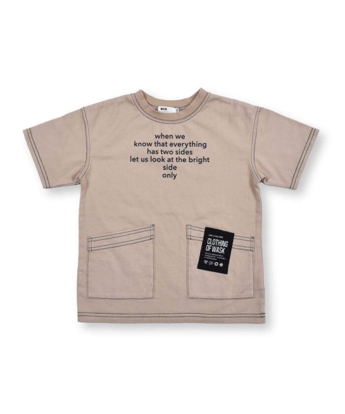 WASK(ワスク)/ネーム 付き ポケット ロゴ 天竺 ワイド 半袖 Tシャツ (100~160cm/img13