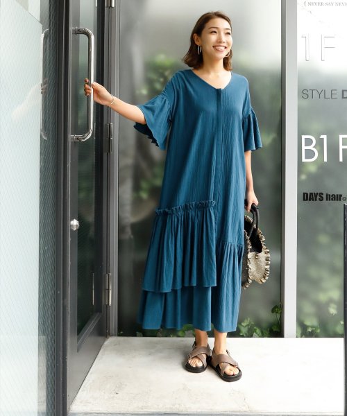 Luxe アシンメトリーギャザーワンピース スタイルデリ Style Deli Magaseek