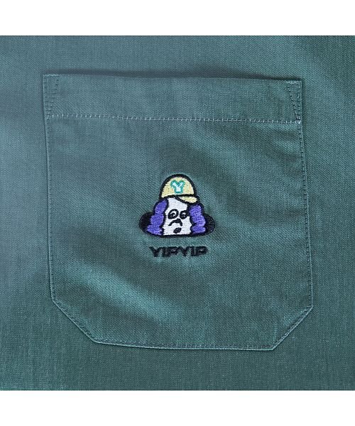 Village Vanguard(ヴィレッジヴァンガード)/【yipyip】オープンカラーシャツ（グリーン）【特典付き】/img04