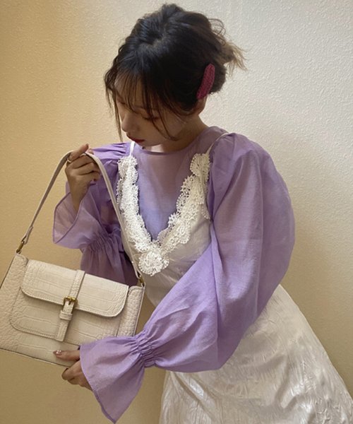 aimoha(aimoha（アイモハ）)/【Jasmine Grandiflorum】スクエアクロコダイル風ハンドバッグ 韓国ファッション/img07