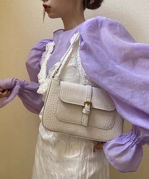 aimoha(aimoha（アイモハ）)/【Jasmine Grandiflorum】スクエアクロコダイル風ハンドバッグ 韓国ファッション/img15