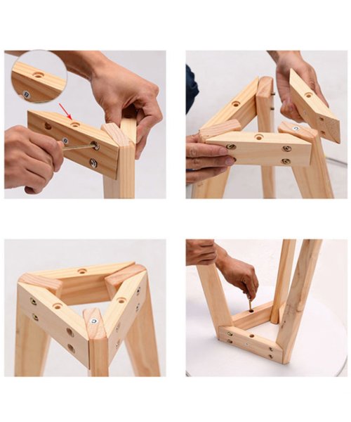 aimoha(aimoha（アイモハ）)/サイドテーブル 木製 おしゃれ 円形 ナイトテーブル ソファ/img06