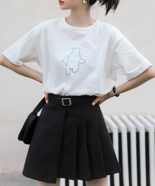 aimoha(aimoha（アイモハ）)/ベルト付きデザインミニスカート 韓国ファッション/img10