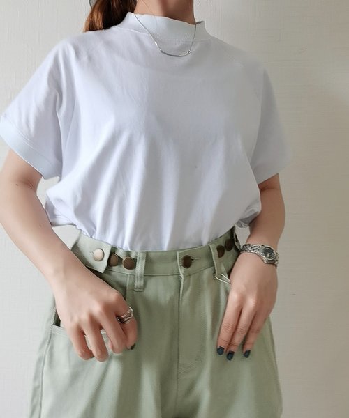 aimoha(aimoha（アイモハ）)/モックネックTee Tシャツ レディース 半袖/img07