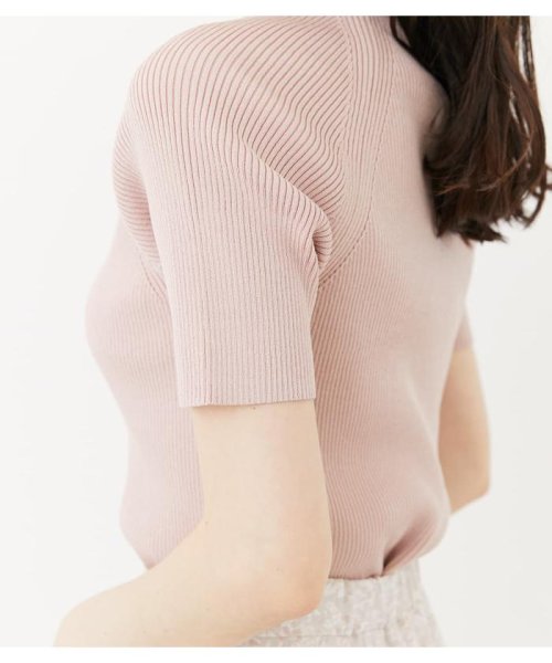 rienda(リエンダ)/ウォッシャブルHN HALFSLV knit TOPS（２）/img23