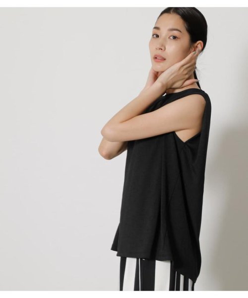 AZUL by moussy(アズールバイマウジー)/GLOSSY COOL BACK TUCK TANK/img01