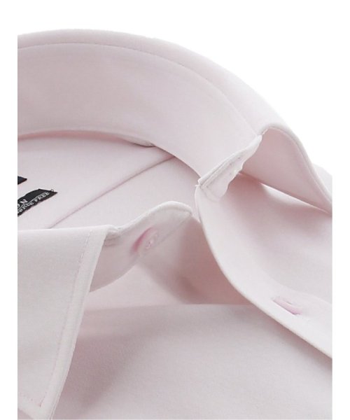 TAKA-Q(タカキュー)/ノーアイロン ストレッチ スリムフィット ワイドカラー 半袖 ニットシャツ ワイシャツ/img01