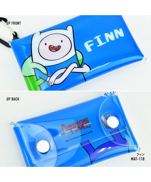 アドベンチャー タイム パスケース 定期入れ 2枚 小物入れ クリアマルチケース Sサイズ フィン ジェイク Bmo キャラクター かわいい 多機能 人気 洗え ランナー Runner Magaseek