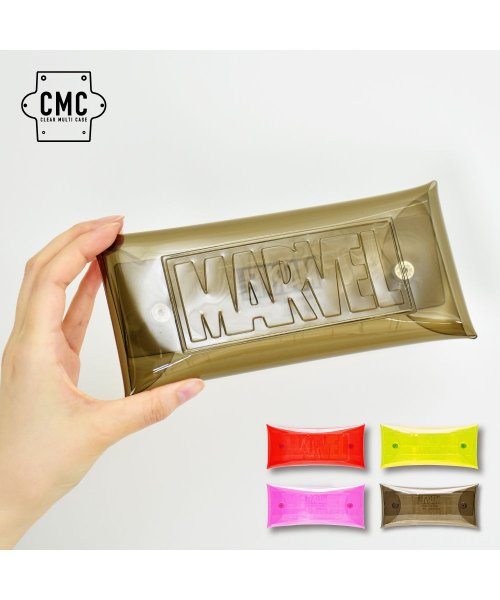 マーベル ペンケース 筆箱 小物入れ クリアマルチケース Lサイズ キャラクター かわいい 可愛い シンプル トレンド 多機能 人気 洗える フル オープン ランナー Runner Magaseek