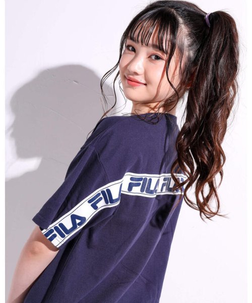 ZIDDY(ジディー)/【 FILA × ZIDDY 】【ニコ☆プチ掲載】ロゴライン ビッグTシャツ ワ/img02