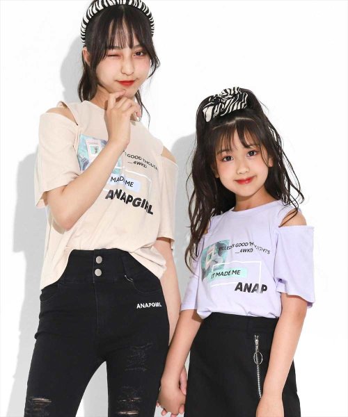 ANAP KIDS(アナップキッズ)/両袖ジップ転写トップス/img13