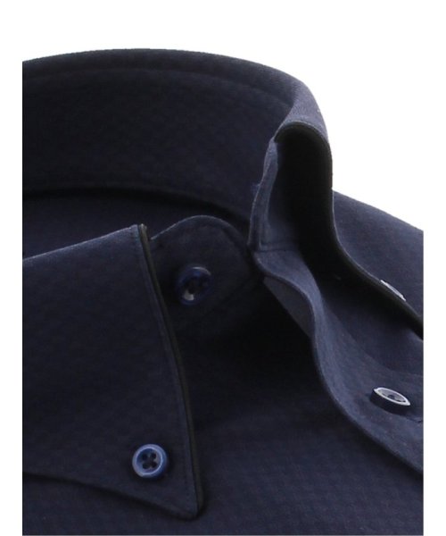 TAKA-Q(タカキュー)/ノーアイロンストレッチ レギュラーフィット ボタンダウン半袖ニットシャツ/img01