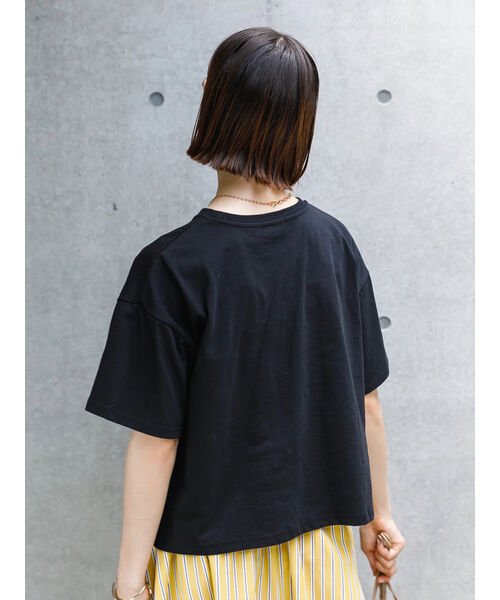 KOE(コエ)/ショート丈ワンポイントプリントTシャツ/img01