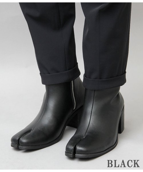 glabella(グラベラ)/glabella グラベラ ハイヒール タビブーツ 足袋ブーツ ヒールブーツ ドレスブーツ メンズブーツ 黒 ブラック シンプル/img11