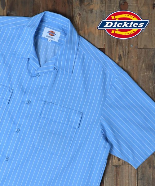 marukawa shonan(marukawa shonan)/【Dickies/ディッキーズ】オープンカラー 半袖 ワークシャツ/アメカジ ワーク ユニセックス カジュアル シャツ レオパード ペイズリー 無地　/img01