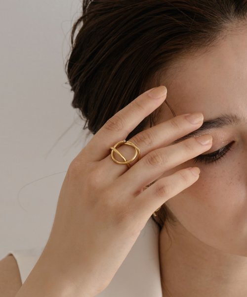 【SV925】ダイヤモンドリング/rainbow reflection/ゴールド 