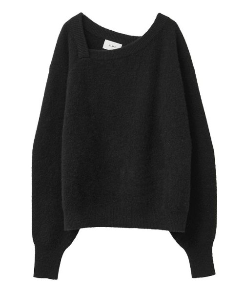 CLANE(クラネ)/DEFORM BOAT NECK YAK KNIT TOPS/img22