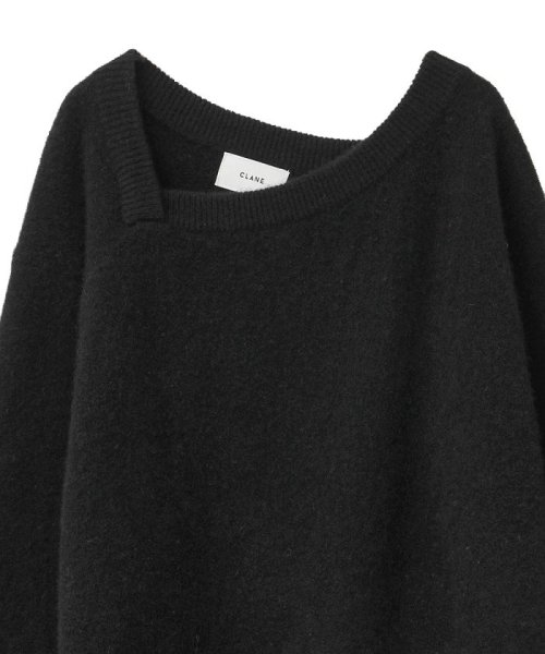 CLANE(クラネ)/DEFORM BOAT NECK YAK KNIT TOPS/img24