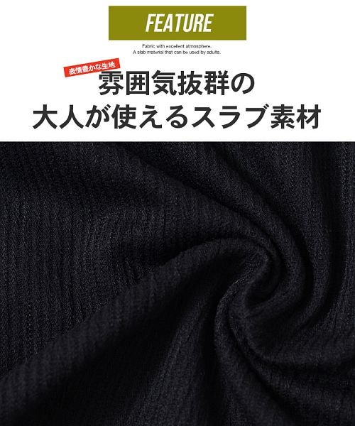 CavariA(キャバリア)/CavariA ふくれスラブVネック半袖Tシャツ メンズ 半袖 ブランド ふくれ スラブ Vネック カットソー シンプル総柄 トップス 【B】/img13