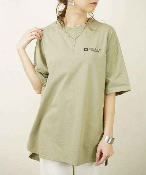Fizz(フィズ)/【2021新作】バックロゴプリント裾ラウンド半袖Tシャツ myke SS/img35