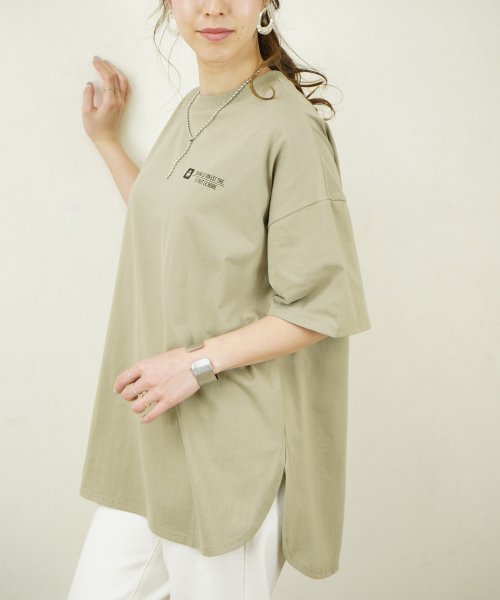 Fizz(フィズ)/【2021新作】バックロゴプリント裾ラウンド半袖Tシャツ myke SS/img36