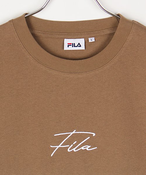 FILA(フィラ)/【別注】【FILA】 フィラ 筆記体ロゴ 刺繍 半袖 Tシャツ    /img01
