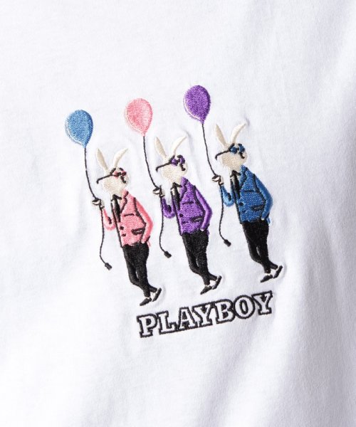 Amerikaya(Amerikaya)/【アメリカ屋】【WEB限定】【PLAYBOY】 プレイボーイ フウセン&ポケット 刺繍 半袖 Tシャツ    /img09