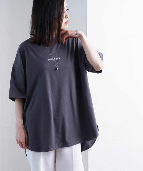Fizz(フィズ)/【2021新作】バック英字プリントオーバーサイズ半袖Tシャツ　myke SS　TC/img06