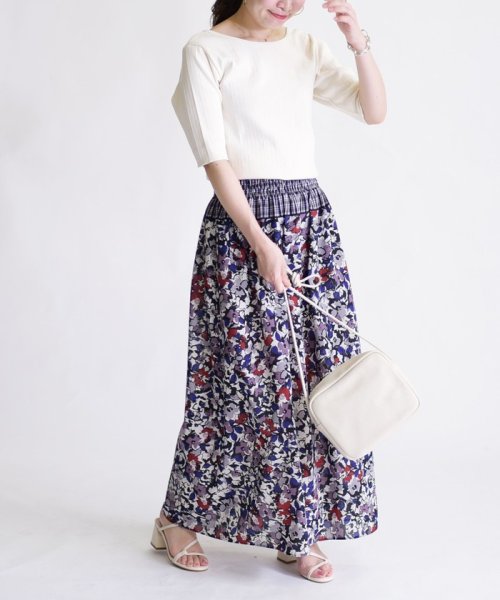 SHIPS WOMEN OUTLET(シップス　ウィメン　アウトレット)/(1320)DM:PANEL PRINT FLARE SK/img17