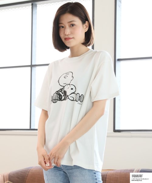 ALWAYS GOOD TIME NEW BASIC STORE(オールウェイグッドタイムニューベーシックストア)/【PEANUTS×NEWHATTAN / ピーナッツ×ニューハッタン】スヌーピーコラボ プリントTシャツ/img11