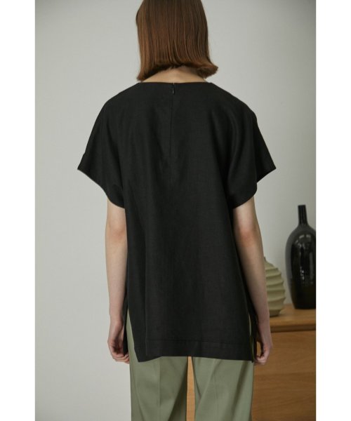 RIM.ARK(リムアーク)/Rayon linen canvas tops/img01