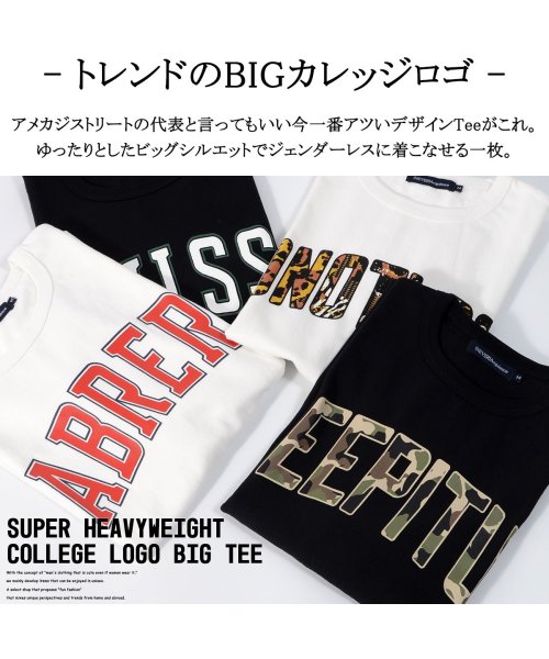 1111clothing(ワンフォークロージング)/◆スーパーヘビーウェイト カレッジロゴ ビッグTシャツ◆ tシャツ メンズ tシャツ 半袖 レディース ビッグt ビッグシルエット トップス プリントt 綿10/img07