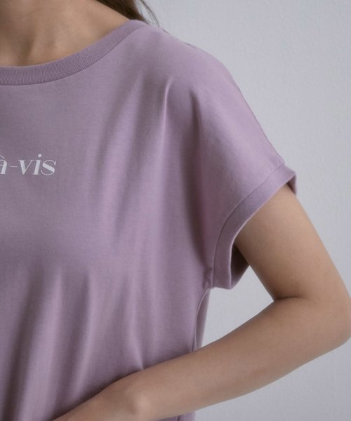 vis-`a-vis(ビザビ)/【WEB限定】フレンチスリーブロゴTシャツ/img10