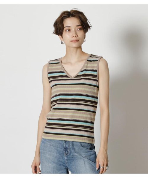 AZUL by moussy(アズールバイマウジー)/2WAY LACE UP RIB TANK/img22