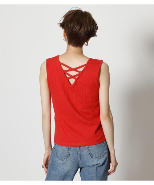 AZUL by moussy(アズールバイマウジー)/2WAY LACE UP RIB TANK/img33