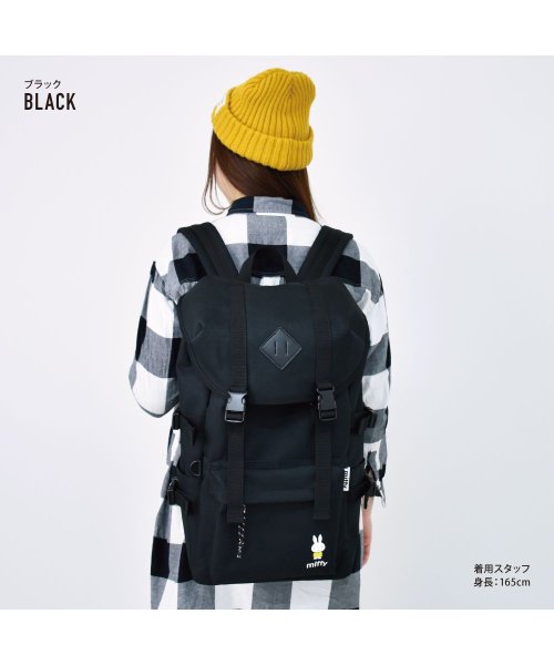 ミッフィー リュック リュックサック フラップリュック ナイロン 大容量 a4 メッシュポケット 背面 ファスナー ポケットたくさん 20L 黒 ロゴ 刺繍 か 人気・おすすめ｜使いやすい・旅行におすすめ 品質保証 全国発送 日本国内発送・最短翌日お届け