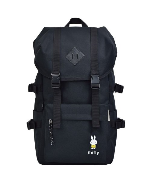 ミッフィー リュック リュックサック フラップリュック ナイロン 大容量 a4 メッシュポケット 背面 ファスナー ポケットたくさん 20L 黒 ロゴ 刺繍 か 人気・おすすめ｜使いやすい・旅行におすすめ 品質保証 全国発送 日本国内発送・最短翌日お届け