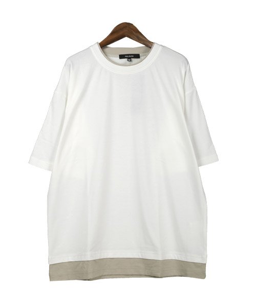 LUXSTYLE(ラグスタイル)/フェイクレイヤードBIGTシャツ/Tシャツ メンズ 半袖 5分袖 ビッグシルエット フェイクレイヤード 無地/img10