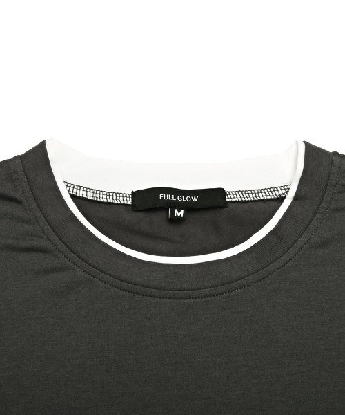 LUXSTYLE(ラグスタイル)/フェイクレイヤードBIGTシャツ/Tシャツ メンズ 半袖 5分袖 ビッグシルエット フェイクレイヤード 無地/img22
