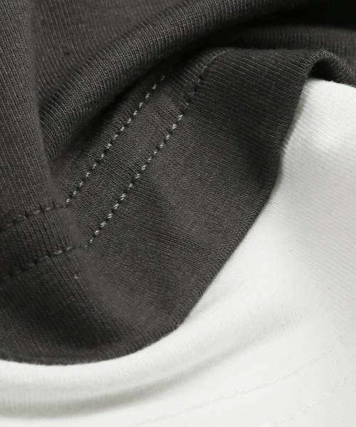 LUXSTYLE(ラグスタイル)/フェイクレイヤードBIGTシャツ/Tシャツ メンズ 半袖 5分袖 ビッグシルエット フェイクレイヤード 無地/img26