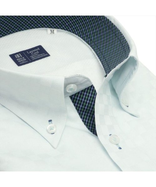 TOKYO SHIRTS(TOKYO SHIRTS)/形態安定 レイヤードクール ボタンダウン 半袖ビジネスワイシャツ/img02