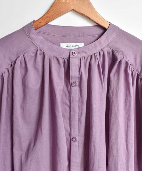 ARGO TOKYO(アルゴトウキョウ)/Cotton sheer volume shirt one－piece 2901401　コットンシアーボリュームシャツワンピース　シャツワンピース　ワンピース　/img10