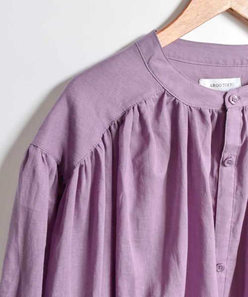 ARGO TOKYO(アルゴトウキョウ)/Cotton sheer volume shirt one－piece 2901401　コットンシアーボリュームシャツワンピース　シャツワンピース　ワンピース　/img11