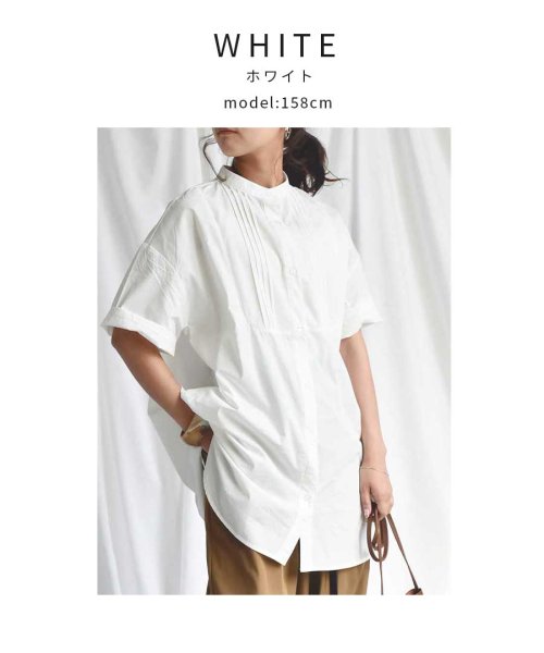 ARGO TOKYO(アルゴトウキョウ)/Pin tuck stand collar blouse 23022 ピンタックスタンドカラーブラウス　スタンドカラー　ブラウス　シャツ　ピンタックシャツ　スタ/img25