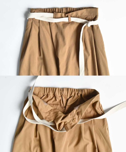 ARGO TOKYO(アルゴトウキョウ)/Belted wrap pants 22020　ベルト付きワイドパンツ　ワイドパンツ　夏パンツ　ボトムス/img14